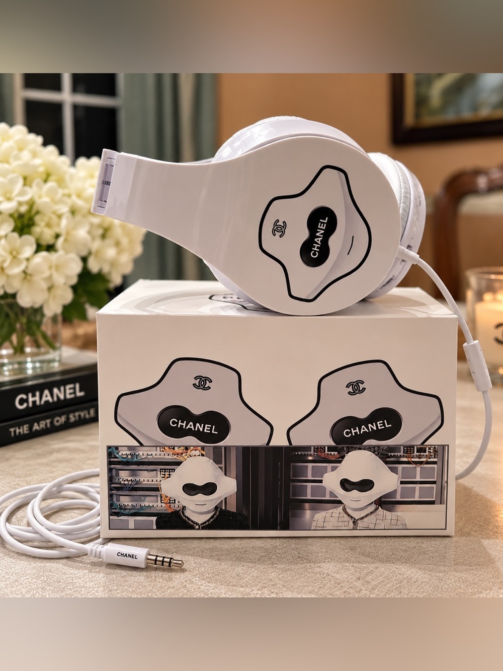 RARE CHANEL CocoBot Headphones White VIP Collectible w/ Original Box